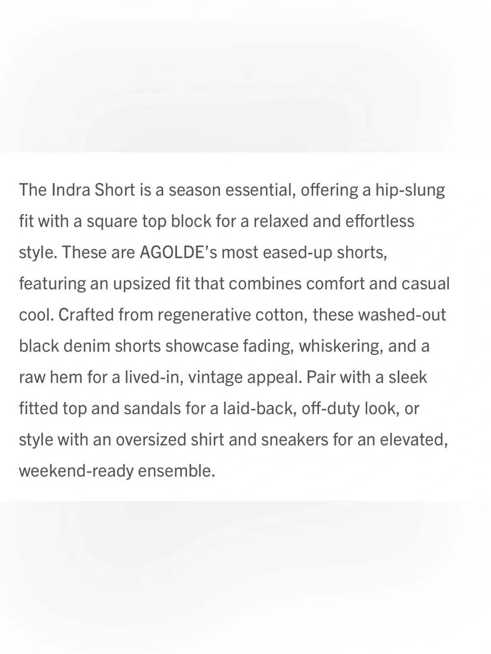 Agolde Indra shorts in black denim - Picture 3 of 9